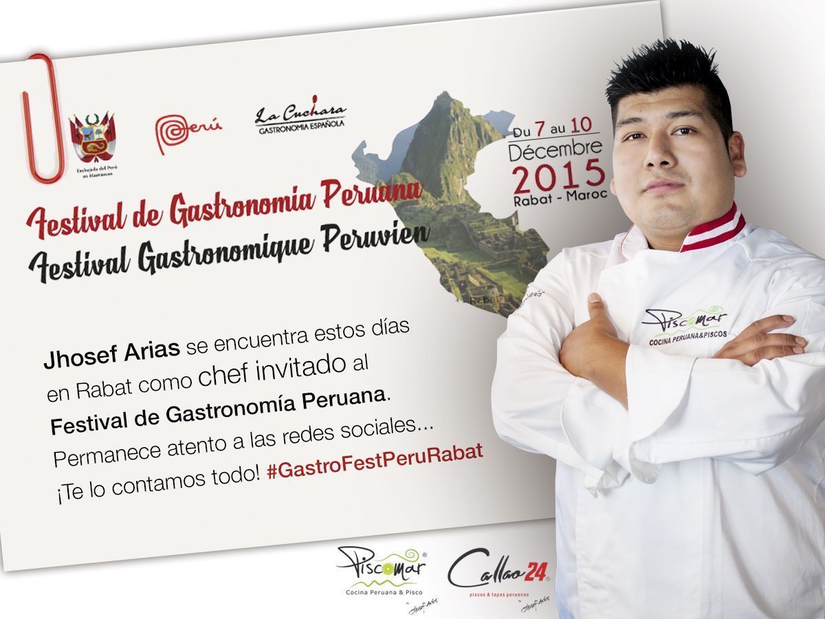 Jhosef Arias Chef Invitado al Festival Gastronomía Peruana en Rabat